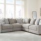 Aslan Court - Sectional With Ottoman Set