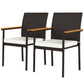 Stackable Wicker Patio Chairs Set of 2 with Removable Cushion, Armrest for Garden, Porch, Yard, Cream White