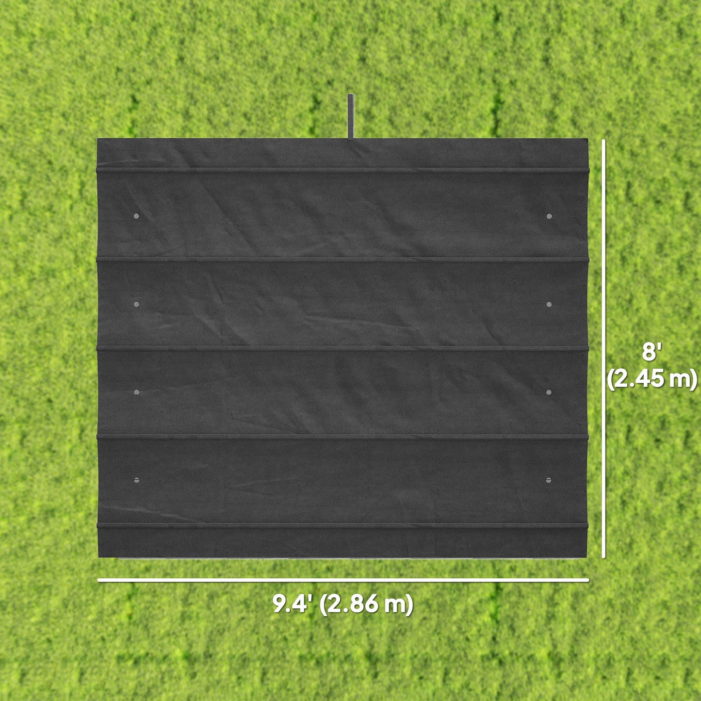 8' x 9.4' Retractable Pergola Canopy Replacement, Fit 7' x 10' Frame, UV30+ Pergola Cover Top Only, Dark Grey