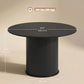 Round Dining Table for 5, 47 Inch Kitchen Table with Fluted Pedestal Base, for Kitchen Living Room Dining Room, Black