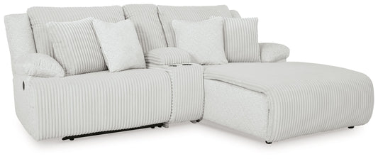 Top Tier - Alloy - 3-Piece Reclining Sectional Sofa With Raf Chaise - Fabric