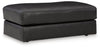 Amiata - Ottoman - Leather Match - Onyx