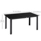 Aluminium Outdoor Dining Table for 6, 59" x 35" Rectangle Patio Table with Tempered Glass Tabletop, for Garden, Backyard, Lawn, Balcony, Black