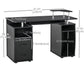 Computer Desk with Keyboard Tray, CPU Stand, Writing Desk with Drawers, Workstation for Home Office, Black