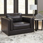 Amiata - Onyx - Chair And A Half - Leather Match