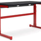 Lynxtyn - Red / Black - Adjustable Height Desk