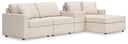 4 Pc. Sectional With Raf Corner Chaise And Storage Console