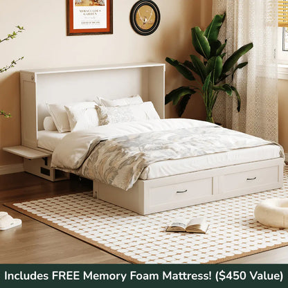 Olivia Queen Murphy Cabinet Bed With Mattress
