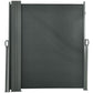 236" x 71" Outdoor Privacy Wall, Double Retractable Side Awning, Patio Screen for Garden, Balcony, Grey
