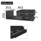 High-Gloss Black Coffee Table with Glass and LED Effect, Spacious Surface and Practical Storage, Easy to Install, 41.5" L x 21.5" W x 12.5" H, Black