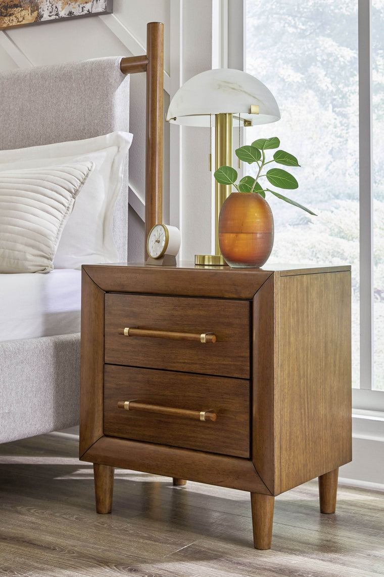 Lyncott - Brown - Two Drawer Night Stand - Forward Furniture