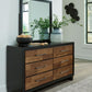 Kraeburn - Brown / Black - Dresser And Mirror