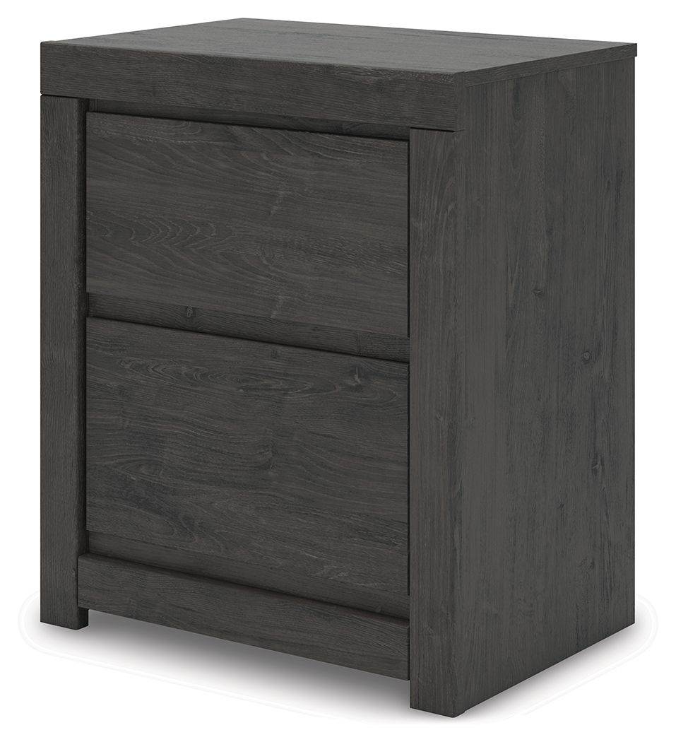 Fraluna - Charcoal - Two Drawer Night Stand - Forward Furniture