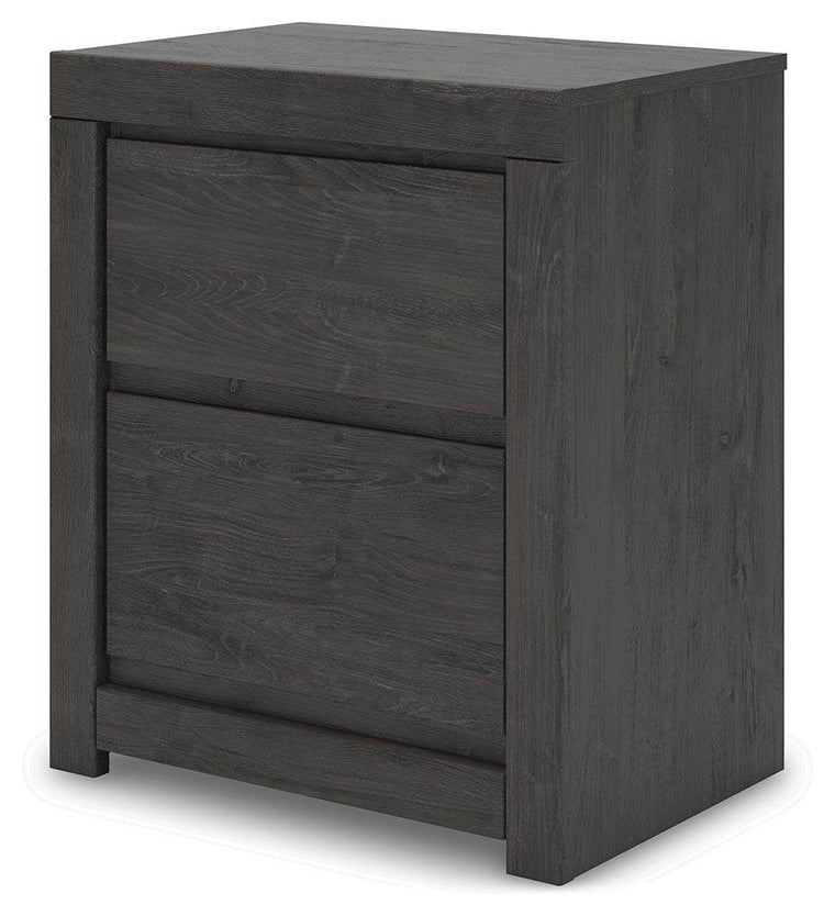 Fraluna - Charcoal - Two Drawer Night Stand - Forward Furniture