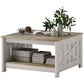 31.5" Square Farmhouse 2-Tier Coffee Table - Distressed Oak