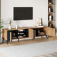 Modern TV Stand with 3 Doors and 3-Tier Open Shelving, Spacious TV Entertainment Center for Living Room, 70.5" L x 15.5" W x 19.5" H, Wood