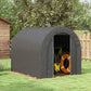 Outdoor Storage Shed, Heavy Duty Galvanized Steel Portable Shed for Bike, Motorcycle, Garden Tools, Black