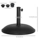 44 lbs Cement Round Umbrella Base Holder 19" Heavy Duty Parasol Stand for Patio, Outdoor, Backyard, Black