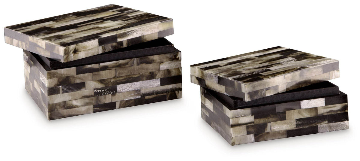 Ellford - Black / Brown / Cream - Box Set (Set of 2) - Forward Furniture