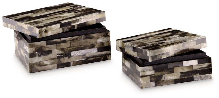 Ellford - Black / Brown / Cream - Box Set (Set of 2) - Forward Furniture