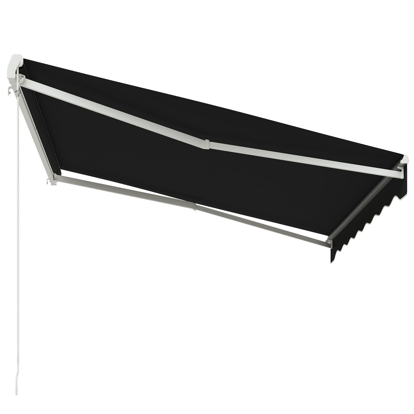 10' x 8' Electric Retractable Awning, UV Protection Sun Shade Shelter w/ Remote Controller for Deck Balcony Yard, Black