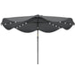 Solar Patio Umbrella with LED and Tilt, Outdoor Market Table Umbrella Parasol with Crank, 10 x 10 ft, Dark Grey