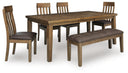 6 Pc. Table, 4 Chairs, Bench