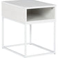 Deznee - White - Rectangular End Table