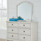 Robbinsdale - Antique White - Dresser, Mirror - Youth