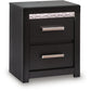 Shoralli - Two Drawer Night Stand - Black
