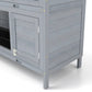2 Tier Wooden Rabbit Hutch Bunny Pet House Wooden Coop Run, Grey