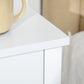 Side Table Set of 2, End Tables with Drawer and Bottom Shelf, 2-tier Nightstand for Bedroom, Living Room, White