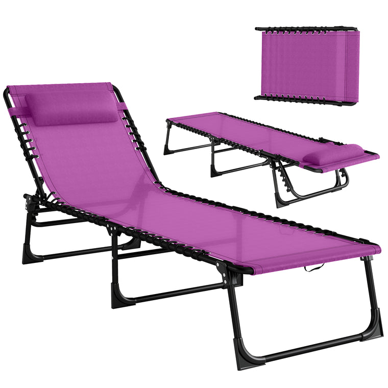 Purple 4-Level Adjustable Chaise Lounge