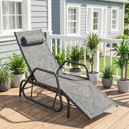 3-Position Glider Lounge Recliner with Headrest