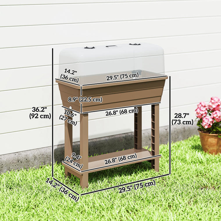 41L Self-Watering Planter Box with Storage Shelf