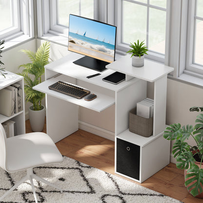 Computer Desk with Keyboard Tray & Storage Drawer