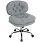 Computer Desk Chair, Armless Office Chair with Wide Padded Seat and Adjustable Height, Tilt Function, Grey
