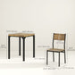 Dining Table Set for 2, 3 Piece Kitchen Table and Chairs with Metal Legs for Small Spaces, Rustic Brown