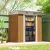 6' x 4' Metal Garden Shed with Lockable Sliding Doors and Vents