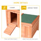 Wooden Rabbit Hutch, Bunny Cage with Waterproof & Openable Asphalt Roof, Outdoor Cat House Guinea Pig Cage Duck Shelter, Indoor Outdoor Use, 20" x 16.5" x 17", Orange