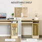 Computer Desk with Storage, Home Office Laptop Table with Shelves and Drawers, Modern Workstation Desk with Keyboard Tray