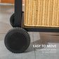 Charcoal BBQ Grill Smoker with Adjustable Charcoal Pan and Galvanised Steel Shell, Barbecue Grill Trolley with Storage