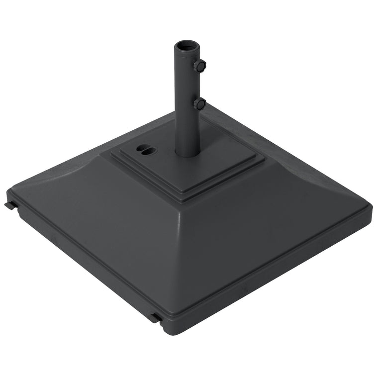 Black Square Umbrella Base with Wheels