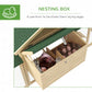 Wooden Chicken Coop, Outdoor Backyard Garden Large Rabbit Hutch with Nesting Box, Run, Ramp, Drawer