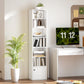 7-Tier Bookcase, Display Shelf Unit with Adjustable Shelf and Cabinet, White