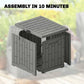 30 Gallon Resin Deck Box, Lockable Outdoor Storage Box, Splash-Resistant & UV Resistant Patio Storage Container
