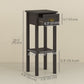 2-Tier Side Table with Drawer and Shelf, End Table for Living Room and Hallway, Coffee