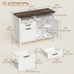 Lateral Filing Cabinet for Letter/A4 Hanging Files, File Cabinet with Open Compartments for Home Office, White
