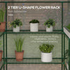 4.6' x 4.7' Walk-In Greenhouse with Flower Rack Shelves