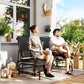 Patio Glider Rocking Chair 2 Person Outdoor Loveseat Rocker Garden Furniture Bench, Black